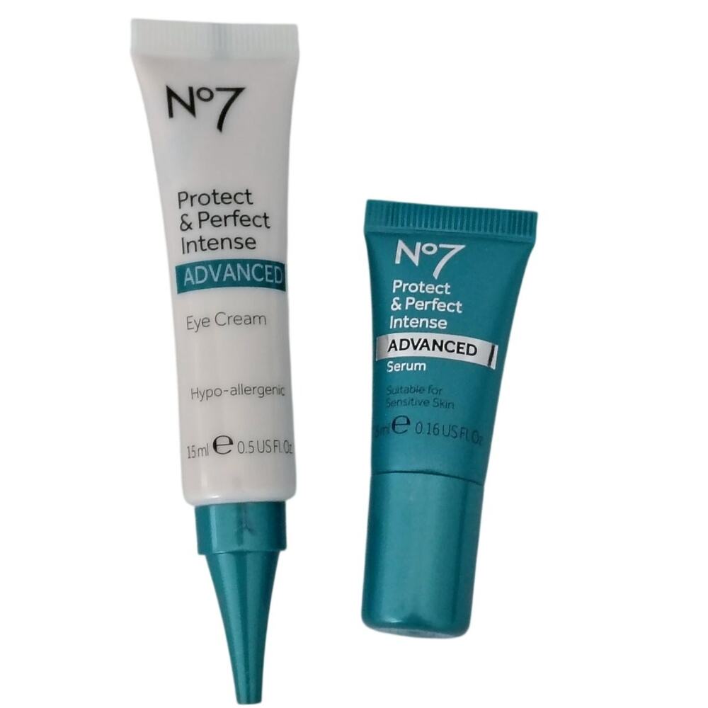 No. 7 Protect & Perfect Intense Advanced Eye Cream 0.5 oz & 0.16 oz NEW Lot of 2